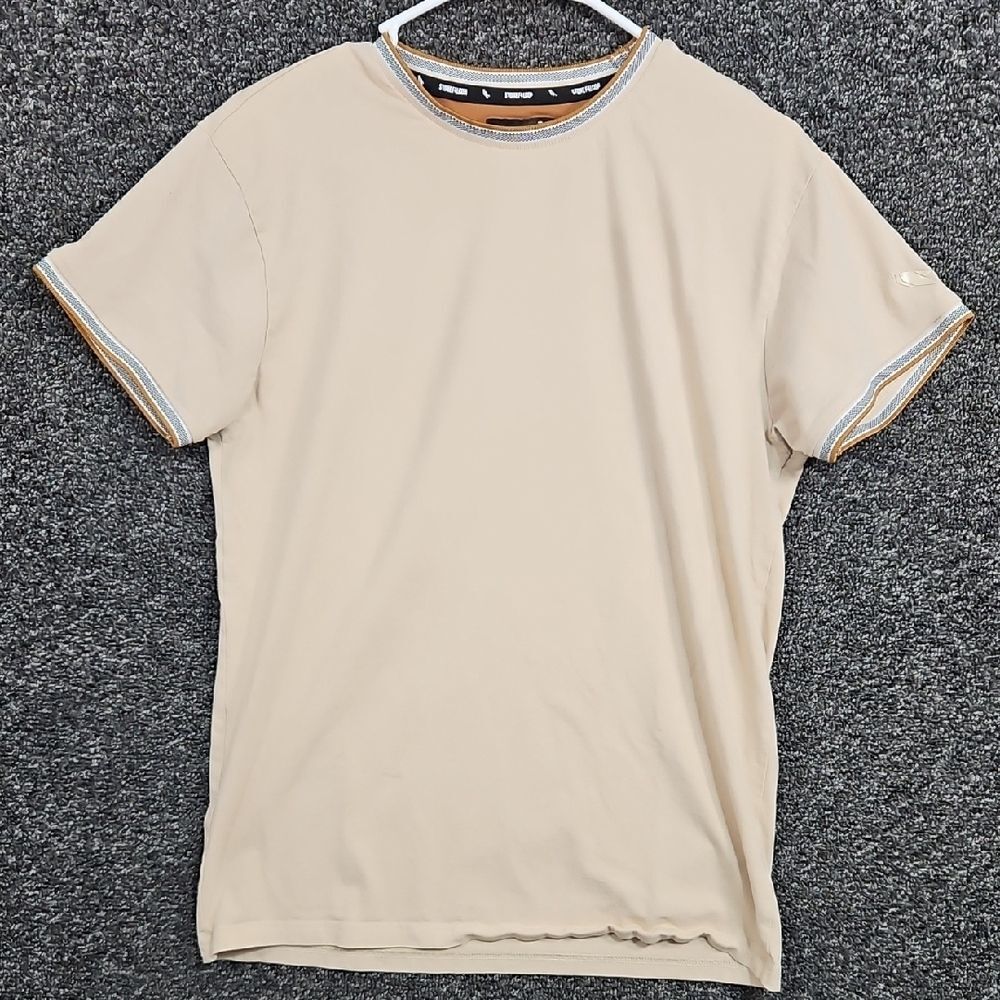 Stone Falcon Men's Beige Small T-Shirt - Picture 1 of 5